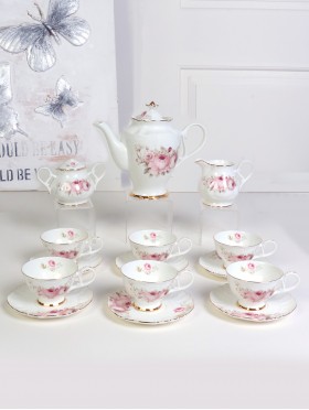 Porcelain 15 Pcs Tea Set With Gift Box